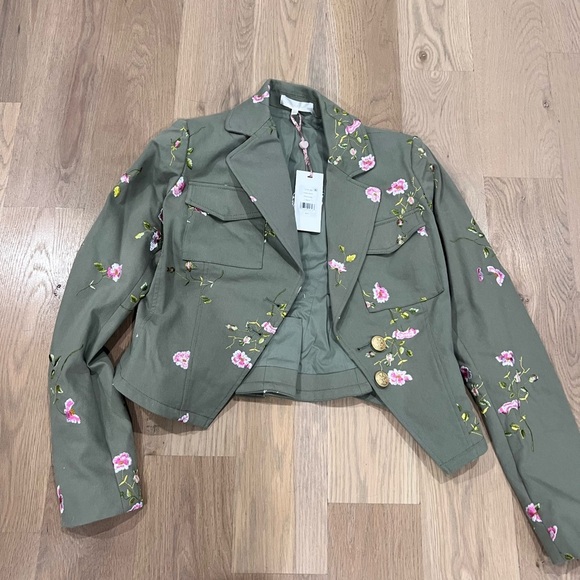 Loveshackfancy Dolisa Embroidered Military Jacket size 4 NWT - Picture 5 of 8